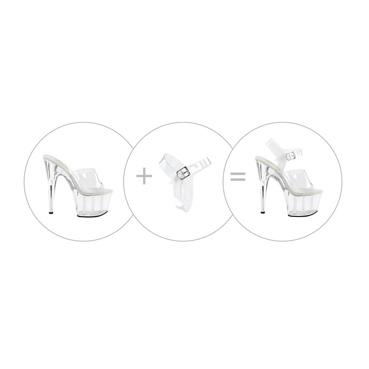 Detachable Clear Ankle Straps