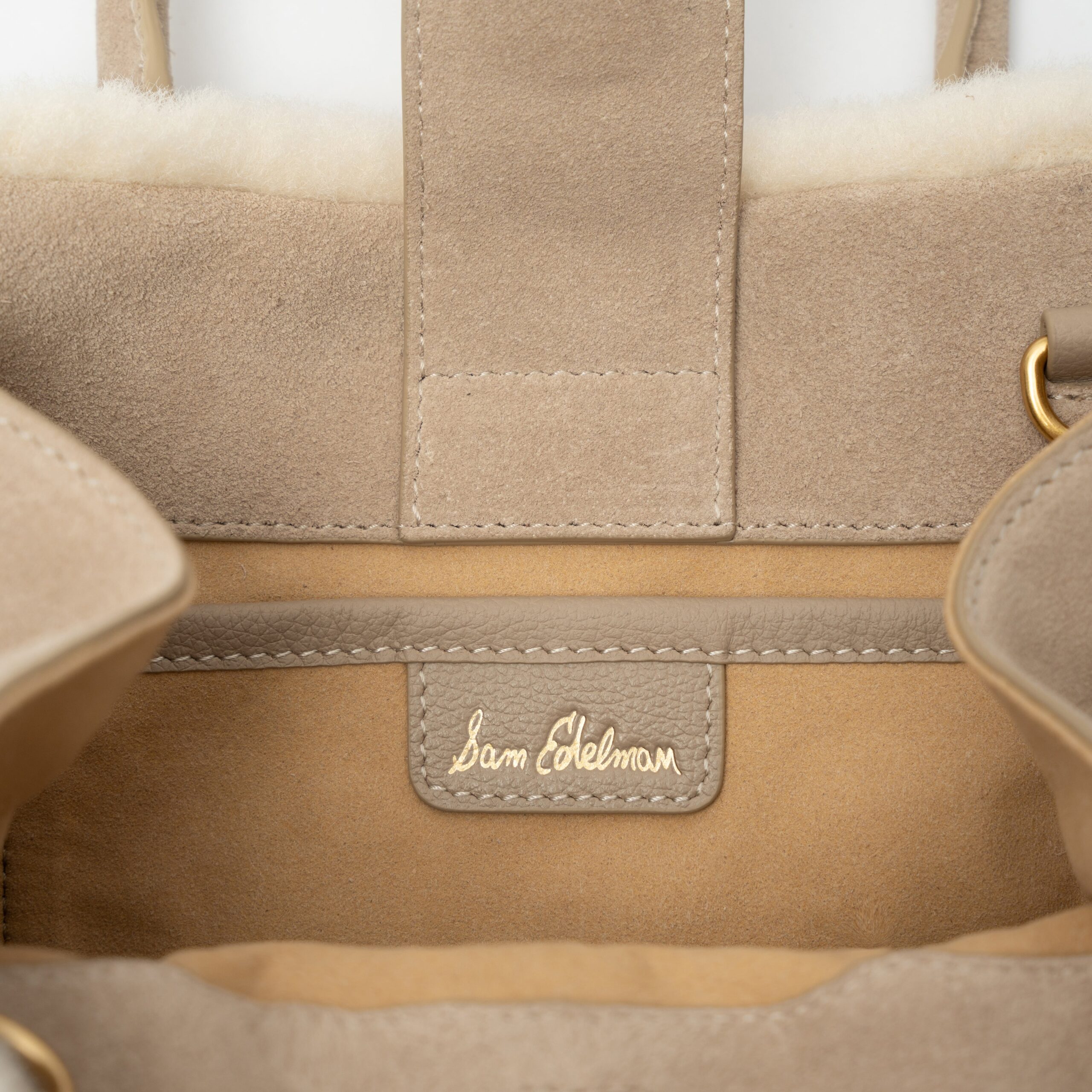Gaia Shearling Trim Bag - Image 5