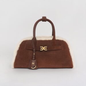 Gaia Shearling Trim Bag