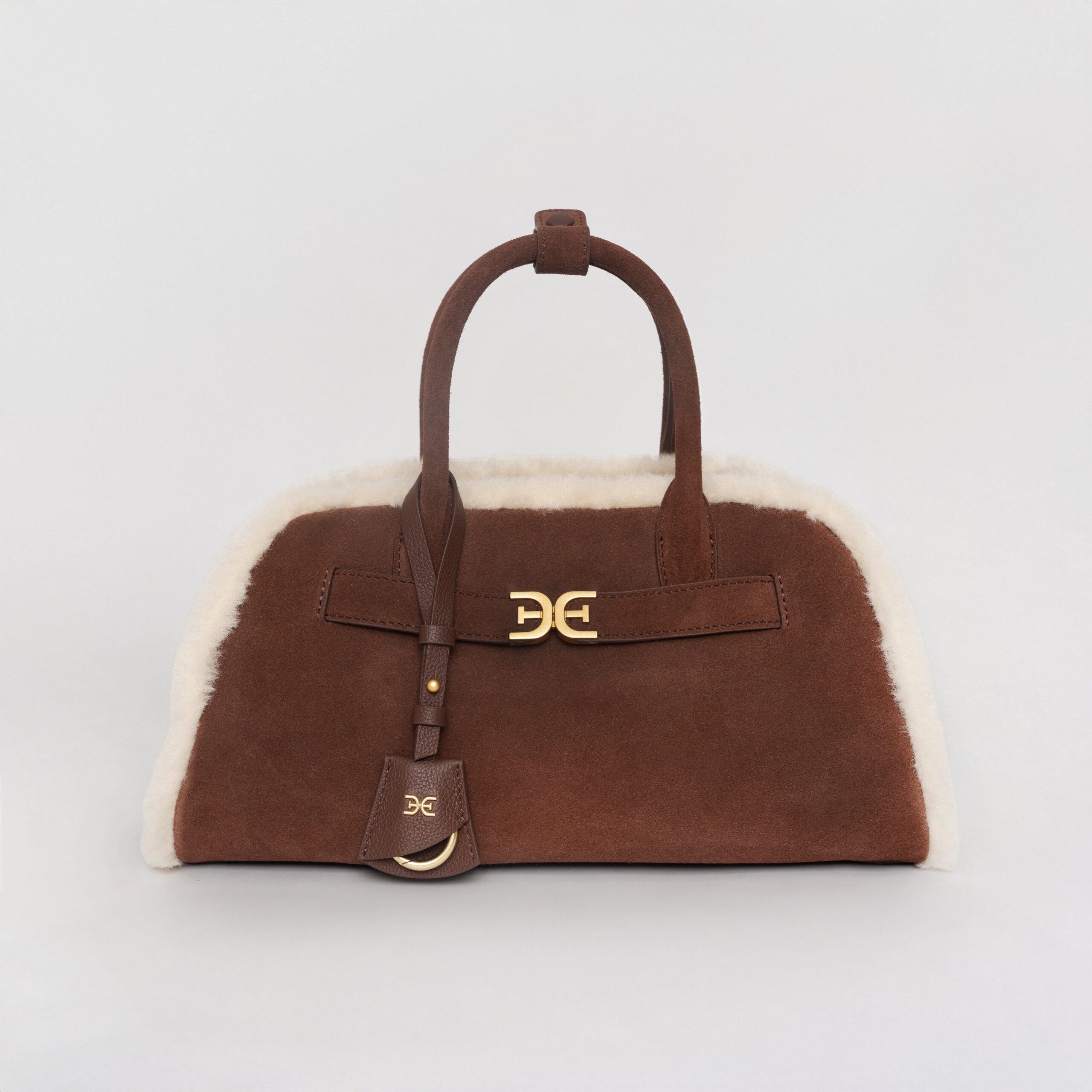 Gaia Shearling Trim Bag