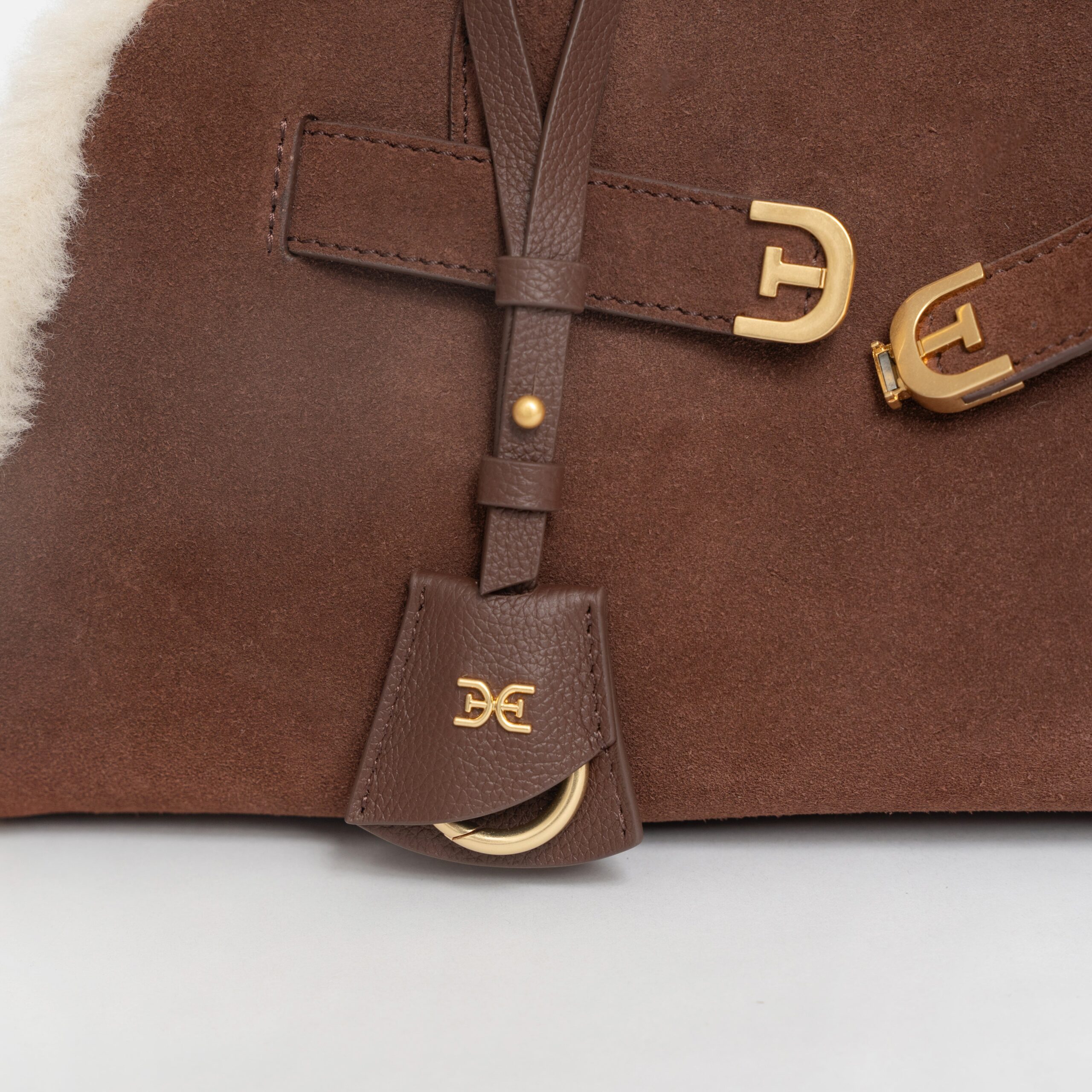 Gaia Shearling Trim Bag - Image 4