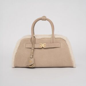 Gaia Shearling Trim Bag