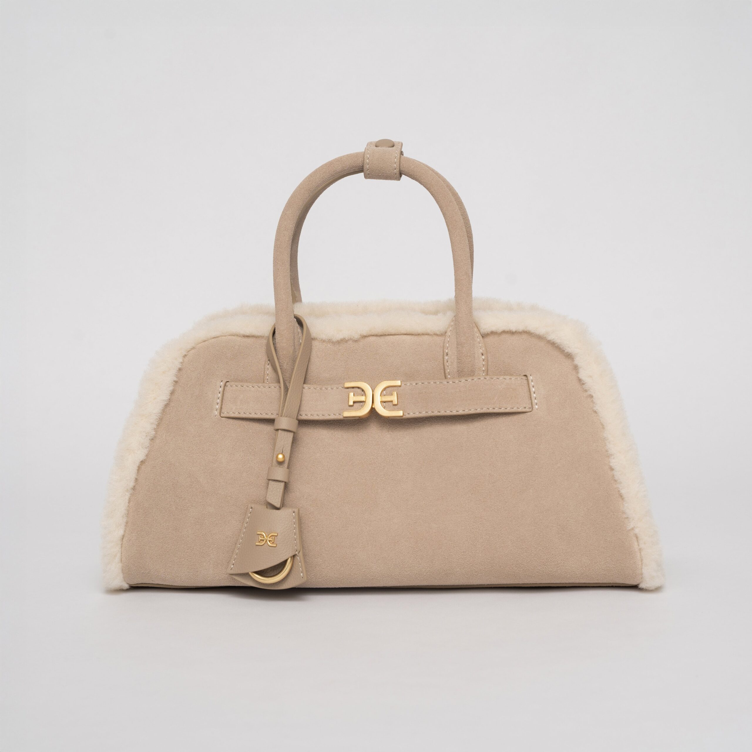 Gaia Shearling Trim Bag